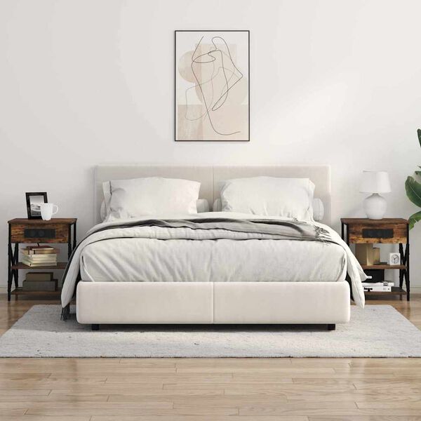 vidaXL Noćni ormar Dimljeni hrast 41 x 31 x 51 cm Konstruirano drvo