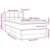 vidaXL Box spring krevet s madracem tamnoplavi 90x220 cm bar&scaron;unasti