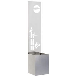 vidaXL Privatnost u vrtu Srebrna 32 x 140 cm Nehrđajući čelik