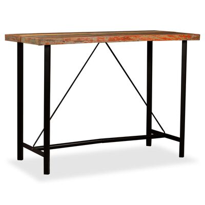 vidaXL Barski stol od masivnog obnovljenog drva 150x70x107 cm
