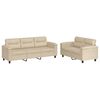 vidaXL 2-dijelni set sofa s jastucima krem od mikrovlakana