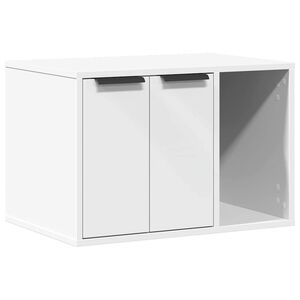 vidaXL Kutija za mačji pijesak bijela 60x40x40 cm konstruirano drvo
