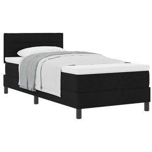 vidaXL Krevet s opruga kutije s uzglavljem Crna 80 x 200 cm tkanina