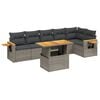 vidaXL 7-dijelni set vrtnih sofa sivi od poliratana