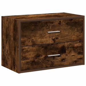vidaXL Ormarić s 2 ladice boja hrast 60x31x40 cm konstruirano drvo