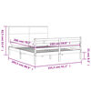 vidaXL Okvir kreveta s uzglavljem bijeli bračni od masivnog drva