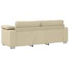 vidaXL Sofa 3 pcs Krema 219 x 80 x 82 cm Platnasta tkanina