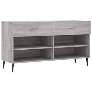 vidaXL Klupa za cipele siva boja hrasta 102x35x55 cm konstruirano drvo