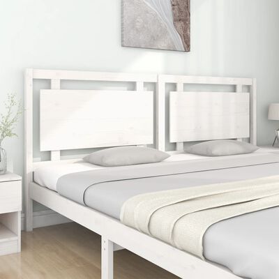 vidaXL Uzglavlje za krevet bijelo 205,5x4x100 cm od masivne borovine