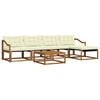 vidaXL Set vanjskih sofa 6 kom. Prirodna i krem