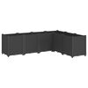 vidaXL Vrtna sadilica crna 160 x 120 x 53 cm PP