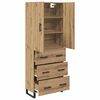 vidaXL Highboard s ladicama 2 pcs Umjetnički hrast 69,5 x 34 x 180 cm