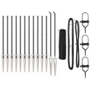 vidaXL Stup za ogradu Siva