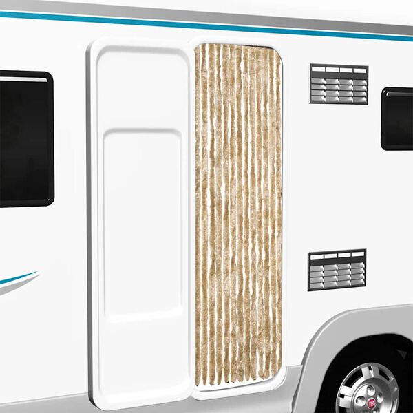 vidaXL Zastor protiv insekata bež 56 x 200 cm šenil