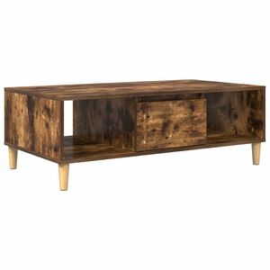 vidaXL Kava Stol Dimljeni hrast 102 x 55 x 35 cm Konstruirano drvo