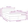 vidaXL Box Spring krevet s madracem i LED tamnoplavi 160x220 cm samt