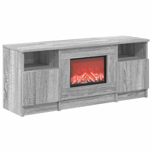 vidaXL Električni kamin Siva Sonoma 98 x 28,5 x 40,5 cm