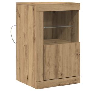 vidaXL LED komoda 41 x 37 x 67 cm Konstruirano drvo Umjetnički hrast