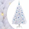 vidaXL Umjetno božićno drvce s nogom Bijela 150 cm PVC i čelik