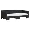 vidaXL Dnevni krevet na razvlačenje s madracima crni 80x200 cm tkanina