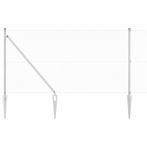 vidaXL Stup za ogradu Srebrna