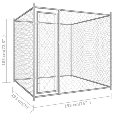 vidaXL Vanjski kavez za pse 193 x 193 x 185 cm