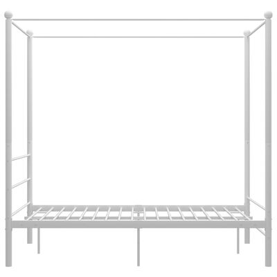 vidaXL Okvir za krevet s nadstrešnicom bijeli metalni 120 x 200 cm