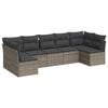 vidaXL 7-dijelni set vrtnih sofa sivi od poliratana