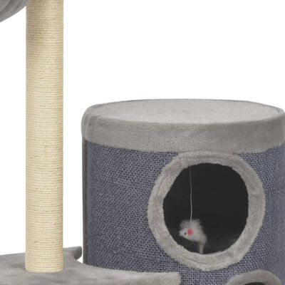 vidaXL Penjalica za mačke sa stupovima za grebanje siva 148 cm