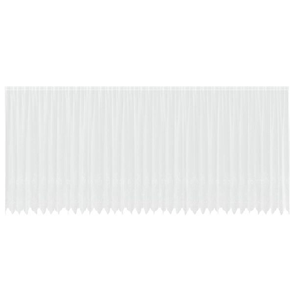 vidaXL Čipkasta zavjesa sa zavjesama Bijelo 900 x 240 cm Poliester