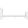 vidaXL Metalni okvir kreveta uzglavlje i podnožje bijeli 90 x 200 cm