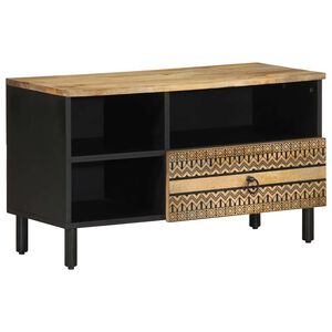 vidaXL TV ormarić crni 80x33,5x46 cm Puno grubo drvo Mango