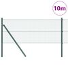 vidaXL Stup za ogradu Zelena 10 x 0,4 m (25 x 25 mm mreža) Čelik i PVC