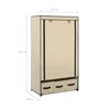 282459 vidaXL Wardrobe Cream 87x49x159 cm Fabric