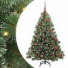 vidaXL Umjetno božićno drvce s stalakom Zelena 150 cm PE i PVC