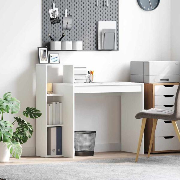 vidaXL Stol s policom Bijelo 100 x 40 x 90 cm Konstruirano drvo