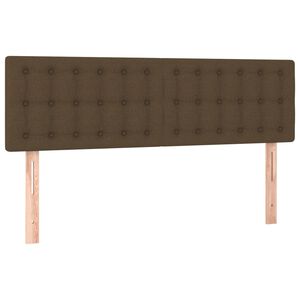vidaXL Uzglavlja tamnosmeđa 144x5x78/88 cm od tkanine