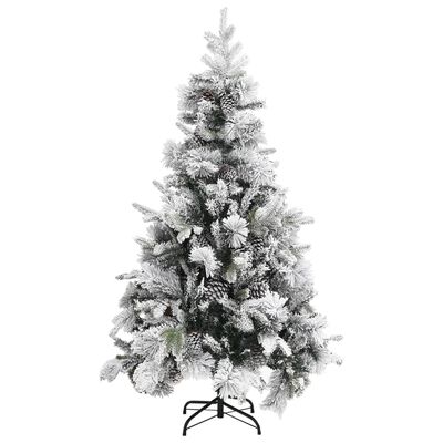 vidaXL Božićno drvce sa snijegom i šiškama 195 cm PVC i PE