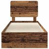 vidaXL Krevetna konstrukcija Staro drvo 90 x 200 cm Konstruirano drvo