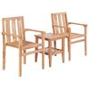 vidaXL 3-dijelni bistro set od masivne tikovine