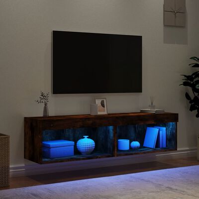vidaXL TV ormarići s LED svjetlima 2 kom boja hrasta 60x30x30 cm
