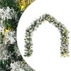 vidaXL Božićni vijenci Zelena i bijela 270 cm PVC 50 LED lampica