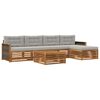 vidaXL Set vanjskih sofa s jastukom 6 pcs Prirodna i svjetlosiva