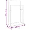 vidaXL Samostojeći stalak za ručnike zlatni 48 x 24 x 78,5 cm željezni