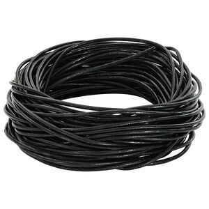 vidaXL Kožni konop 1 Crna &Oslash;1 mm x 5 m Koža