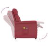 vidaXL Električna masažna fotelja crvena boja vina od umjetna koža