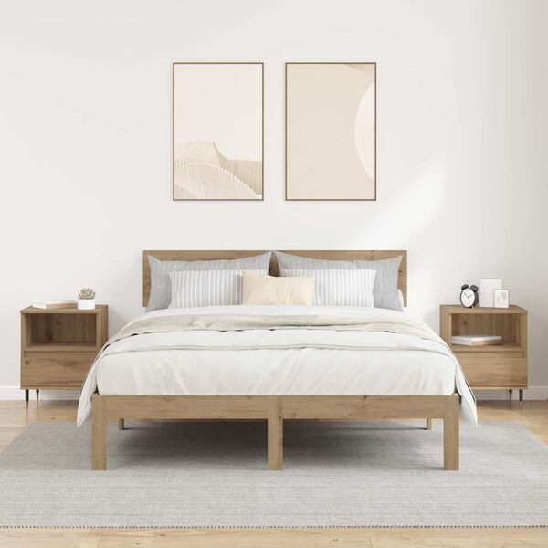 vidaXL Noćni ormar s ladicama 2 pcs Umjetnički hrast 40 x 35 x 50 cm