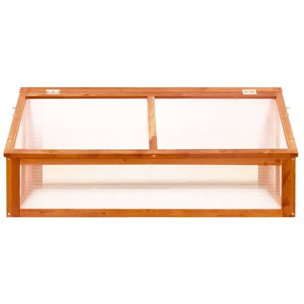 vidaXL Staklenik smeđa 114 x 80 x 50 cm od jelovine