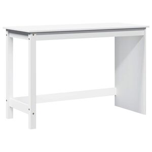 vidaXL Stol Bijelo 112 x 50 x 75 cm Čvrsto borovo drvo