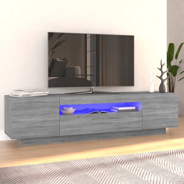 vidaXL TV ormarić s LED svjetlima boja hrasta sonome 160 x 35 x 40 cm